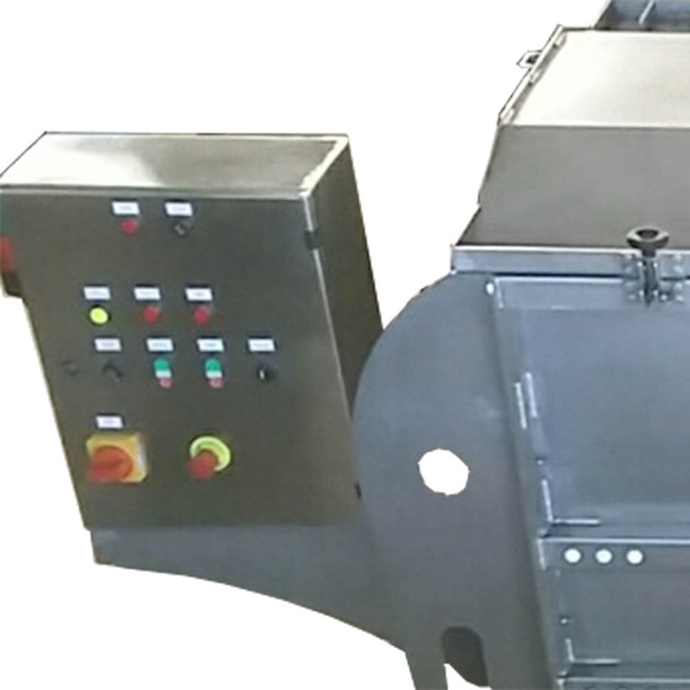Detalhe do painel de comando do misturador ribbon blender Máquinas Premiata